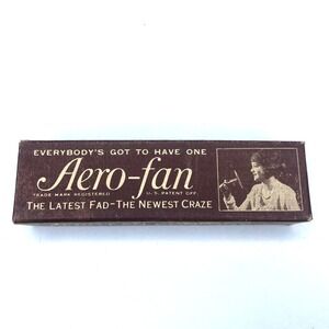 Vintage Aero-Fan Junior Hand-held Mechanical Fan Celluloid Chicago IL New